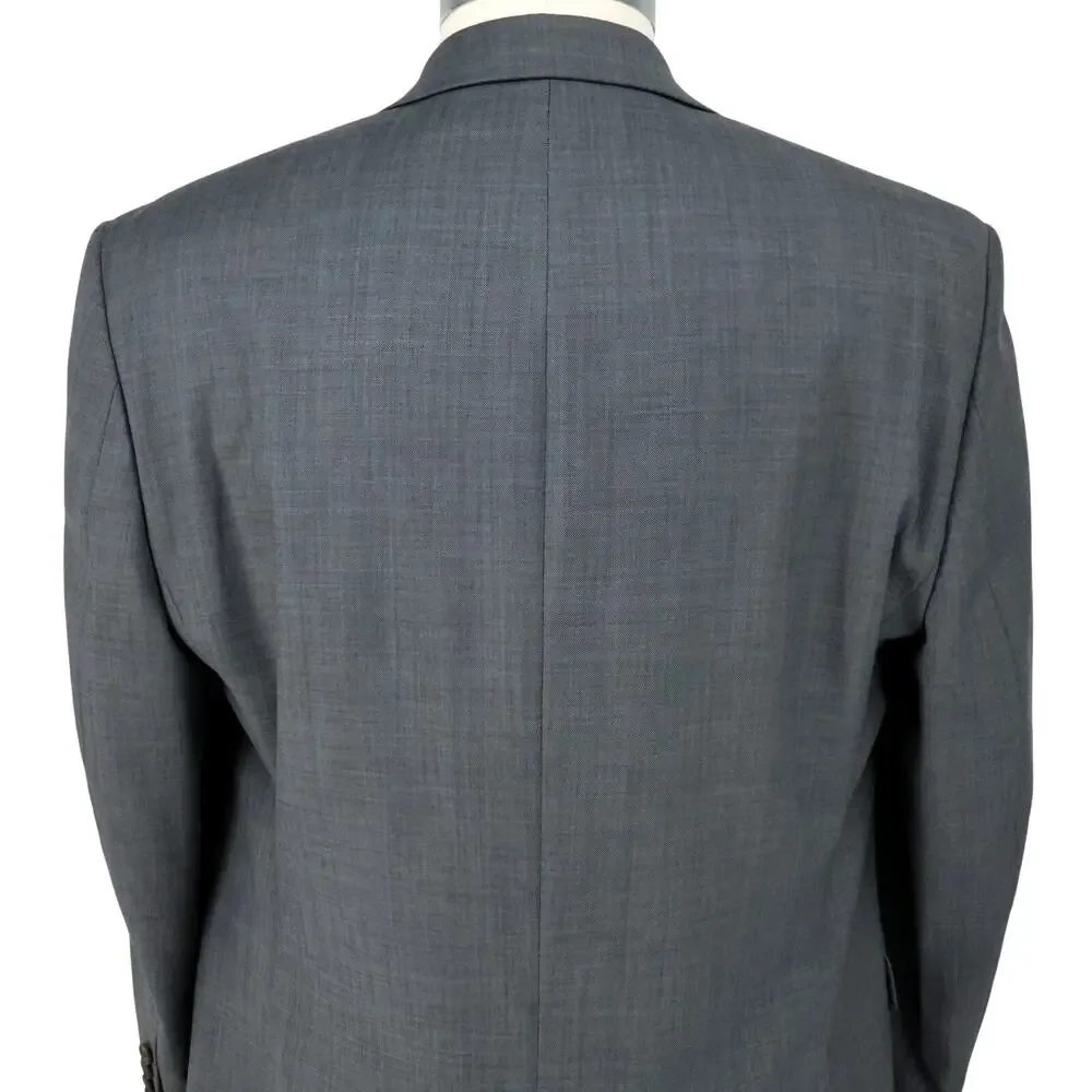 LRL Ralph Lauren Sport Coat Mens 44R Gray Wool Lined Blazer Jacket Preppy
